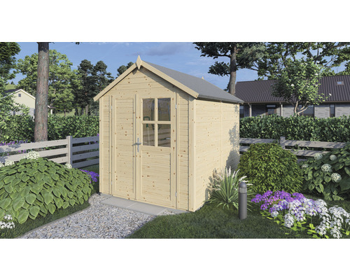 Gerätehaus Konsta Fino 2 mit Fußboden 201 x 253 cm natur exclusiv bei Hornbach