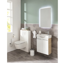 Meuble sous vasque FACKELMANN Small Bathroom Collection lxhxp 52 x 60 cm x 24,3 cm couleur de façade blanc haute brillance 84642