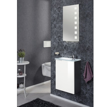 Waschtischunterschrank FACKELMANN Small Bathroom Collection BxHxT 44 x 60 cm x 24,3 cm Frontfarbe weiß weiß glänzend 86024