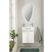 Meuble sous vasque FACKELMANN Small Bathroom Collection lxhxp 52 x 60 cm x 24,3 cm couleur de façade blanc haute brillance 86035
