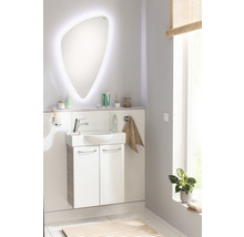 Meuble sous vasque FACKELMANN Small Bathroom Collection lxhxp 52 x 60 cm x 24,3 cm Frontfarbe weiß hochglanz 86078