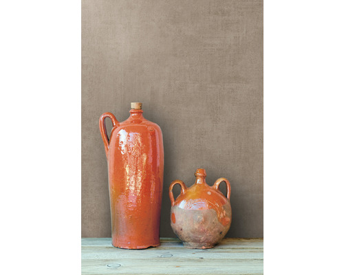 Deux cruches en argile avec anse sur une table