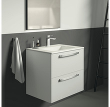 Set de meubles de salle de bains Ideal Standard Eurovit Plus lxhxp 61 x 56,5 x 45 cm couleur de façade blanc haute brillance blanc set de 2 meubles de salle de bains avec vasque céramique blanc K2979WG-thumb-1