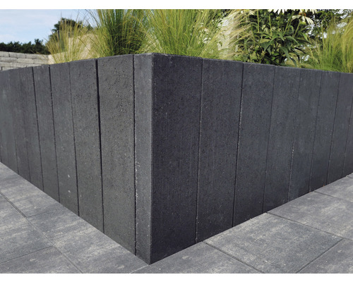 Palissade rectangulaire anthracite 20 x 8 x 120 cm