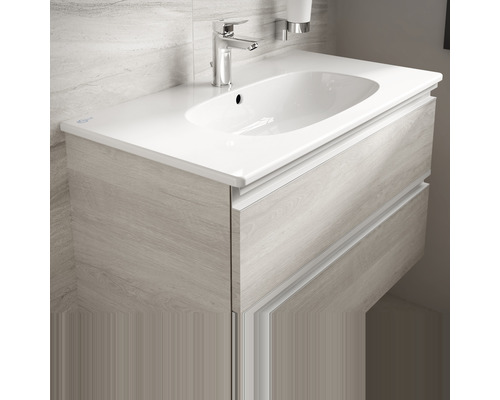 Waschtischunterschrank mit Waschbecken und zwei Schubladen