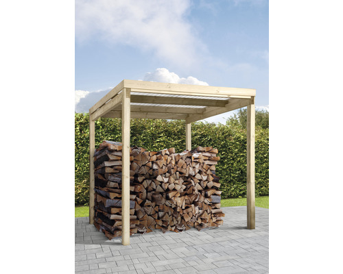 Abri bûches XL 217 x 89 x 154,5 cm anthracite - HORNBACH Luxembourg