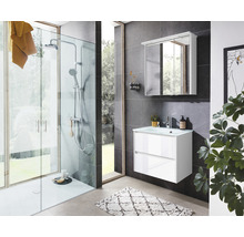 Spiegelschrank Pelipal xpressline 3261 66 x 16 x 72 cm weiß hochglanz 2-türig LED