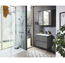 Spiegelschrank Pelipal xpressline 3261 66 x 16 x 72 cm grau 2-türig LED