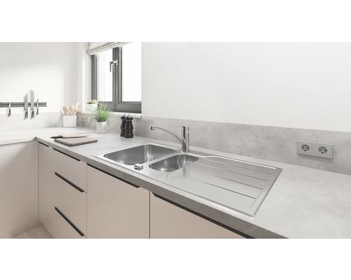 Mitigeur de cuisine GROHE Start 2021 supersteel mat 32441 - HORNBACH  Luxembourg