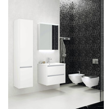 Set de meubles de salles de bains Sanox Dante lxhxp 61 x 52 x 46 cm couleur de façade blanc haute brillance avec vasque en céramique blanc-thumb-3