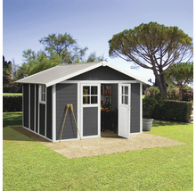 Gartenhaus Grosfillex Deco H 11 XL 369 x 404,5 cm grau-weiß