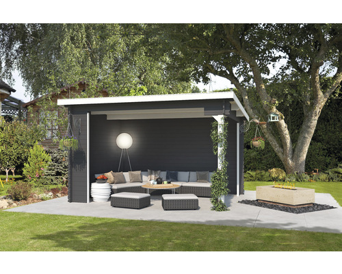 Pavillon Outdoor Life Buffalo 380 x 275 cm gris carbone