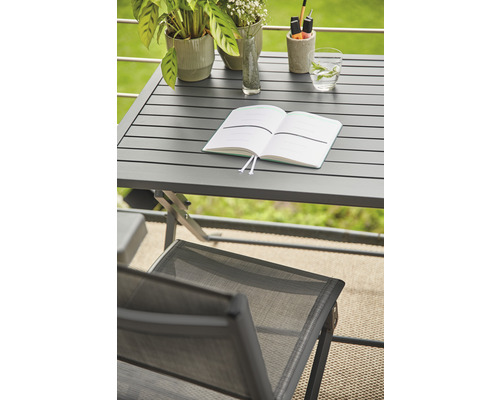 Gartenmöbelset Siena Garden 2 -Sitzer Metall bestehend - Luxemburg HORNBACH 2 anthrazit aus: Stühle,Tisch