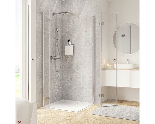 Douche accès d'angle SCHULTE Garant 2,0 90 x 90 cm couleur du profilé chrome verre transparent Douche accès d'angle SCHULTE Garant 2,0 90 x 90 cm couleur du profilé chrome verre transparent