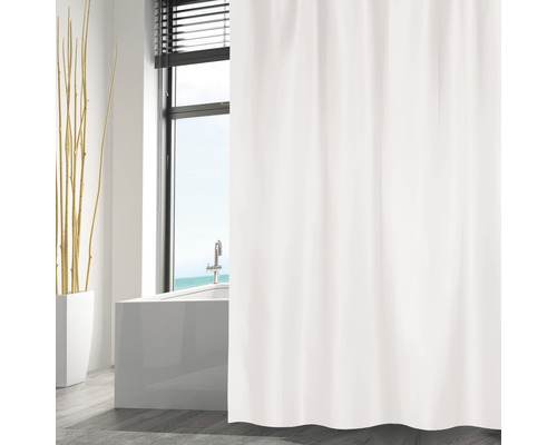 Rideau de douche MSV textile 120 x 200 cm blanc