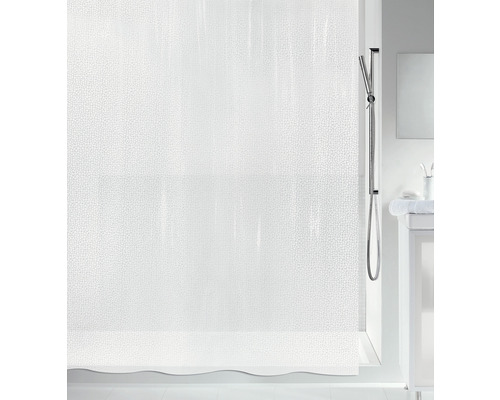 Duschvorhang spirella Galet 180 x 200 cm transparent/weiß