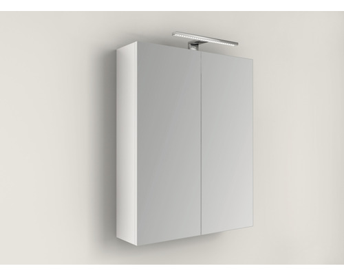Armoire de toilette à double porte avec éclairage pour la salle de bain