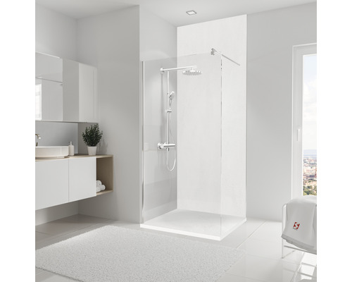 Panneau mural de douche SCHULTE DecoDesign aspect crépi blanc 255 x 150 cm D1901525 659