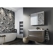 Ensemble de meubles de salle de bains Vogue 60 cm avec vasque en céramique Tabacco-thumb-4