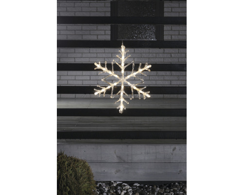 Dekorative Schneeflocke mit Beleuchtung für den Aussenbereich