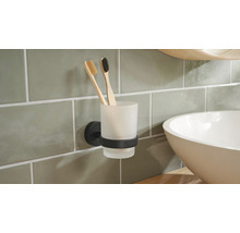 Gobelet pour brosse à dents Tesa MOON BLACK noir mat 40566-00000-00