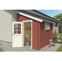 Abri de jardin Outdoor Life Jura avec local à outils 214,6 x 295 cm rouge de falun
