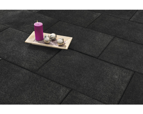 Dalle de terrasse en béton iStone Starter noir basalte 60 x 40 x 4 cm