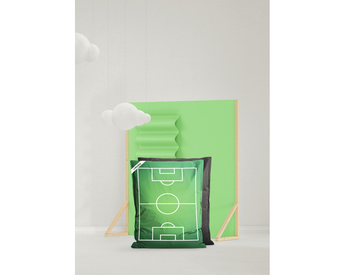 Sitzsack mit Fußballfeld-Motiv