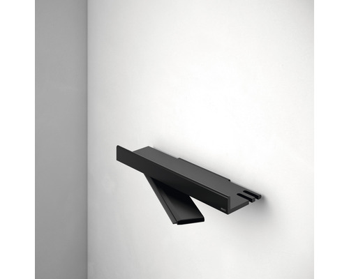 Schwarzes Wandregal aus Metall