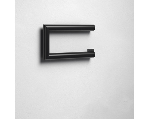 Porte-serviettes noir pour montage mural