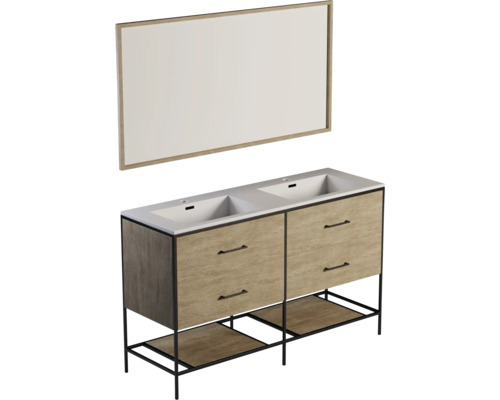 Ensemble de meuble-lavabo avec miroir pour une salle de bains moderne