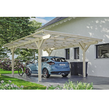 Carport Skanholz Odenwald avec ancrage pour poteaux 428 x 648 cm bois