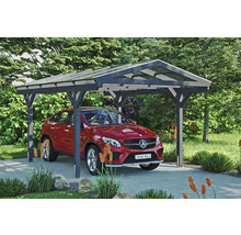 Carport Skanholz Westerwald avec ancrage pour poteaux 362 x 541 cm ardoise