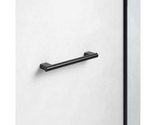 Schwarzer Handtuchhalter zur Wandmontage im Badezimmer