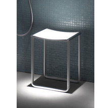 Tabouret KEUCO Plan chrome/blanc brillant mat 14982010051-thumb-1