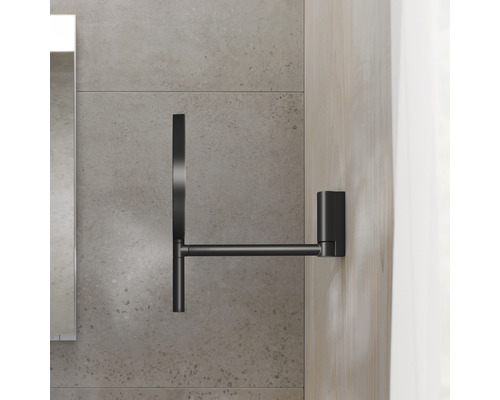 Miroir de courtoisie pivotant pour montage mural dans la salle de bains.