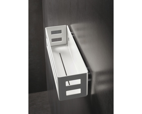 Weisses Duschregal zur Wandmontage