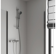 Douche avec pomme de douche, barre de douche et robinet thermostatique