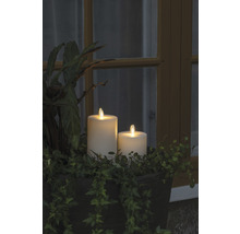 LED Kerze cremeweiß Konstsmide H 13 cm Lichtfarbe warmweiß inkl. Timer und Dimmer