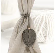 Embrasse de rideau avec détail de plume en macramé