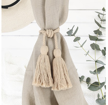 Vorhang mit Seilraffhalter und Quasten