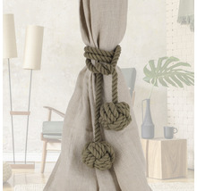 Embrasse de rideau décorative en corde avec nœuds