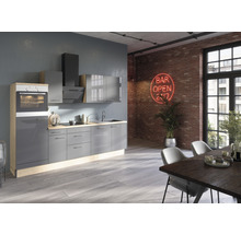 Optifit Küchenzeile ohne Geräte Jonte984 270 cm anthrazit glänzend zerlegt Variante reversibel KCJO 2768OE-8+