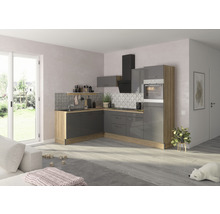 Optifit Winkelküche ohne Geräte Jonte984 270 cm anthrazit glänzend zerlegt Variante rechts KCJO 2720RAOE8+