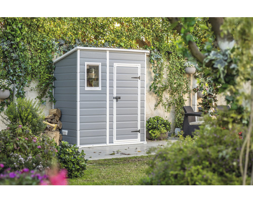 Abri de jardin, remise à outils KETER Manor Pent 6x4 avec plancher 183,5 x 111 cm gris Abri de jardin, remise à outils KETER Manor Pent 6x4 avec plancher 183,5 x 111 cm gris