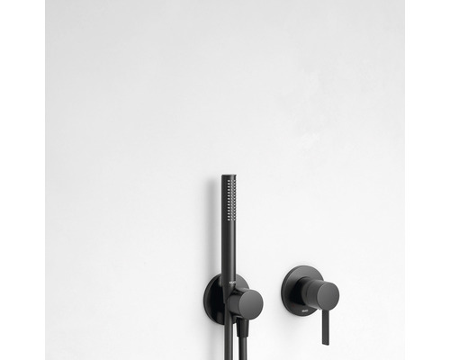 Unterputz-Brausegarnitur mit Handbrause und Einhebelmischer für die Wandmontage