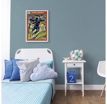 Gerahmtes Black Panther Superhelden Comic-Wandbild im Kinderzimmer