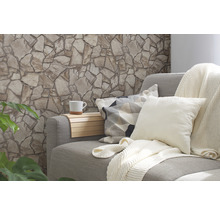 Vliestapete 3893-43 Elements II Bruchstein braun beige