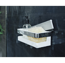Panier de douche KEUCO Moll chrome/blanc avec raclette pour verre 12759-thumb-3