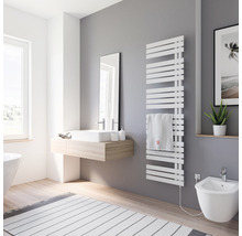 Chauffe-serviettes électrique SCHULTE Breda résistance chauffante à droite 50 x 169 cm 900 W avec fiche à contact de protection blanc
